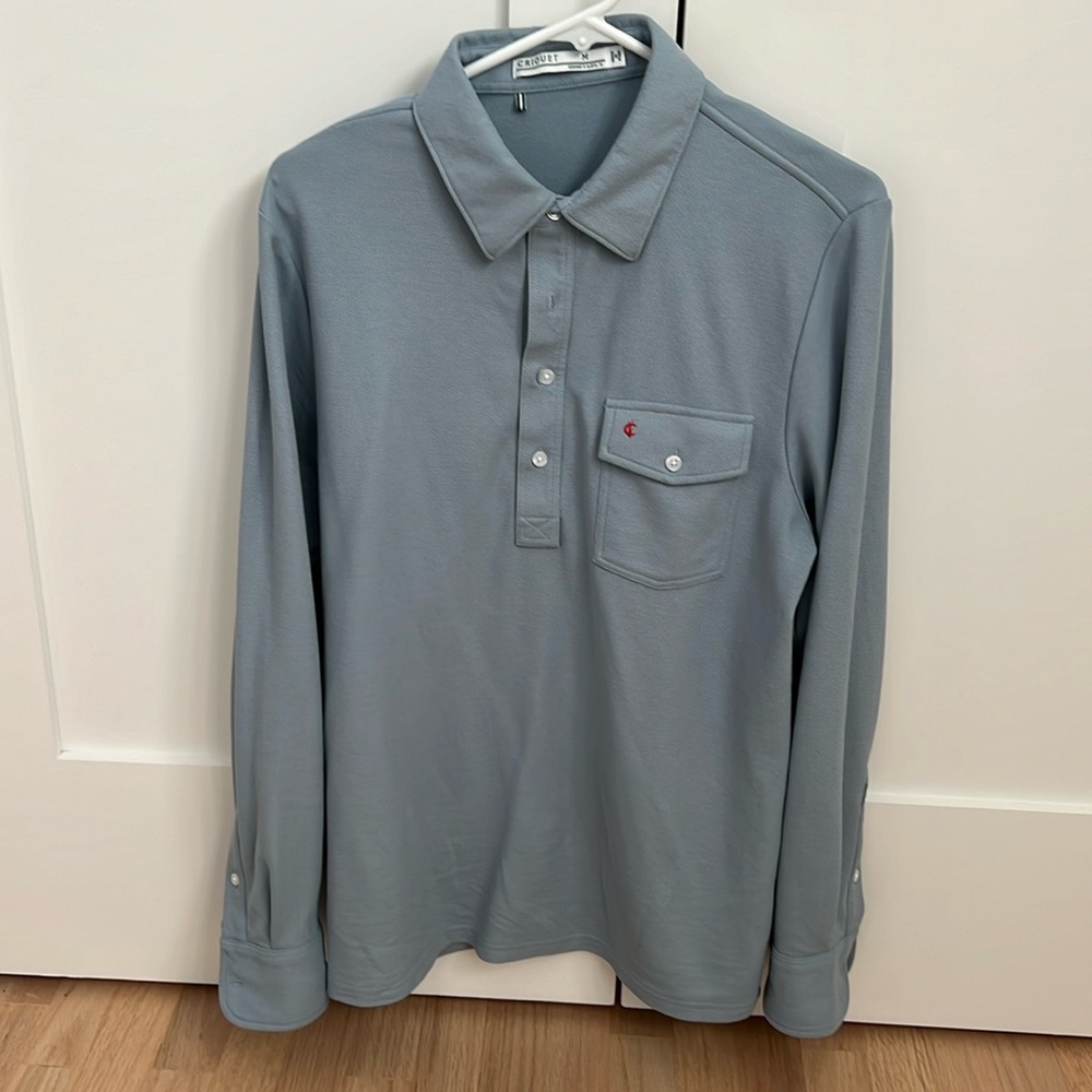 Criquet long sleeve polo Long Sleeve Players Shirt - Size medium - Color Freeze